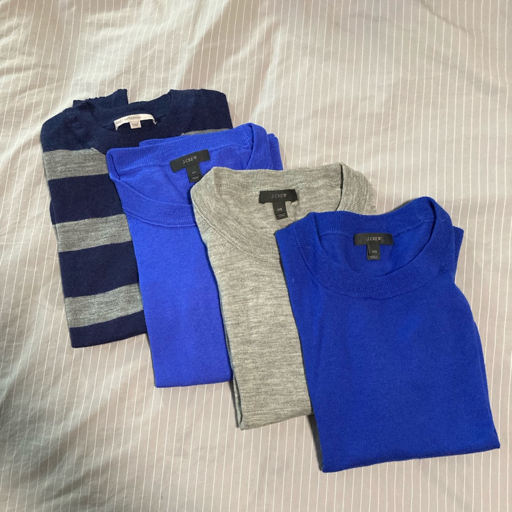 Bundle of J Crew and Gap Merino Wool Sweaters XS - XXS